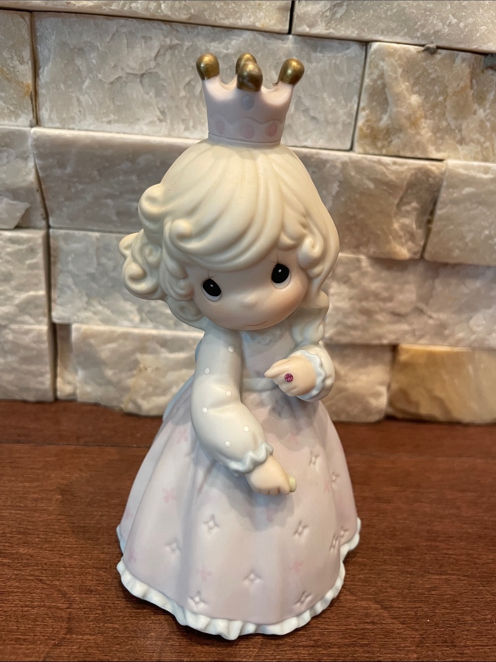 5/$25 Precious Moments Pretty as a Princess Figurine in Pink and Gold